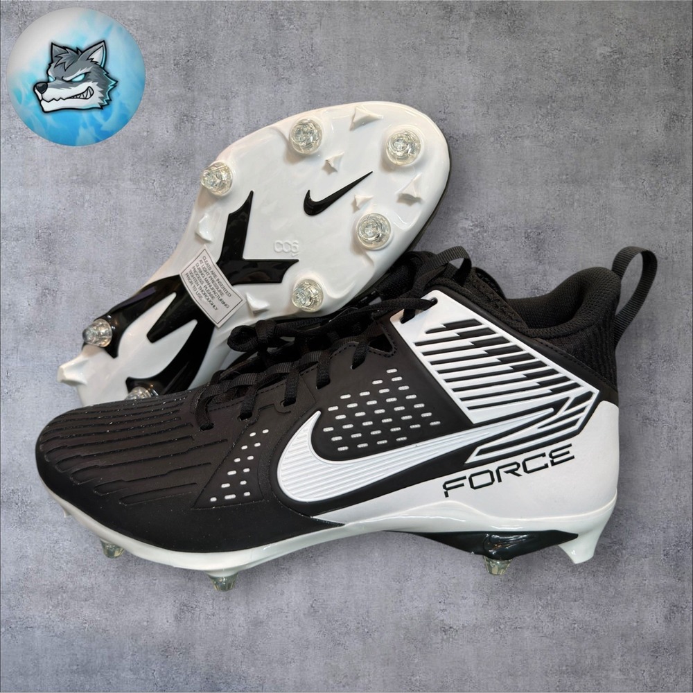 Nike Force Savage‎ Pro 3 Football Cleats Mens Size 14 Black White FJ8149-001
